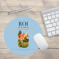 Thumbnail for Roi Et Airport (ROI) design on light blue round mouse pad