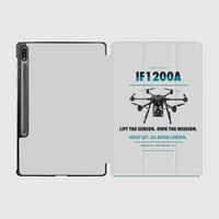 Thumbnail for Inspired Flight IF1200A design on light gray samsung tablet tablet case