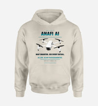 Thumbnail for Parrot ANAFI Ai design on khaki hoodie single side