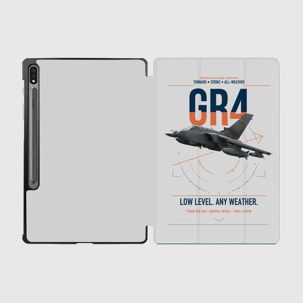 Panavia Tornado GR4 design on light gray samsung tablet tablet case
