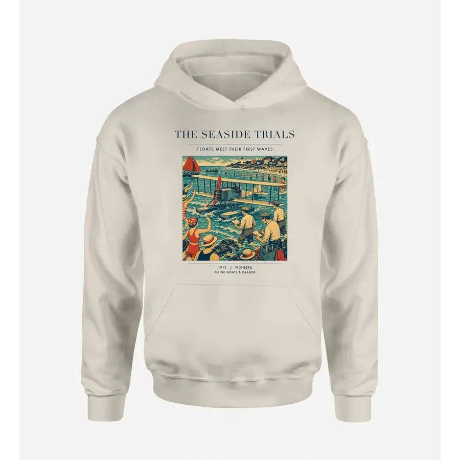 VINTAGE G4328 - The Seaside Trials - Premium Hoodie design on khaki premium