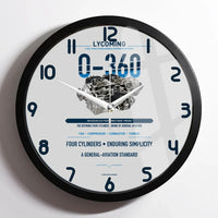 Thumbnail for O-360 design on light gray framed wall clock