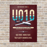 Thumbnail for Airbus U010 Aliaca Fixed-wing vertical canvas print - no frame - dark red background