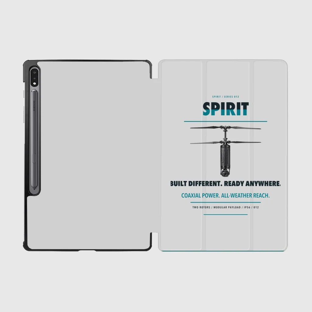Ascent AeroSystems Spirit design on light gray samsung tablet tablet case