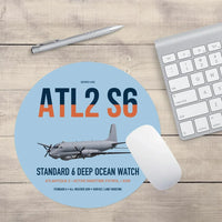 Thumbnail for Atlantique 2 Standard 6 design on light blue round mouse pad