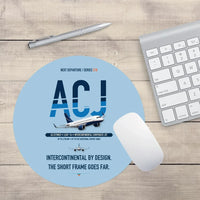 Thumbnail for Airbus ACJ319neo design on light blue round mouse pad