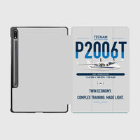 Thumbnail for Tecnam P2006T design on light gray samsung tablet tablet case