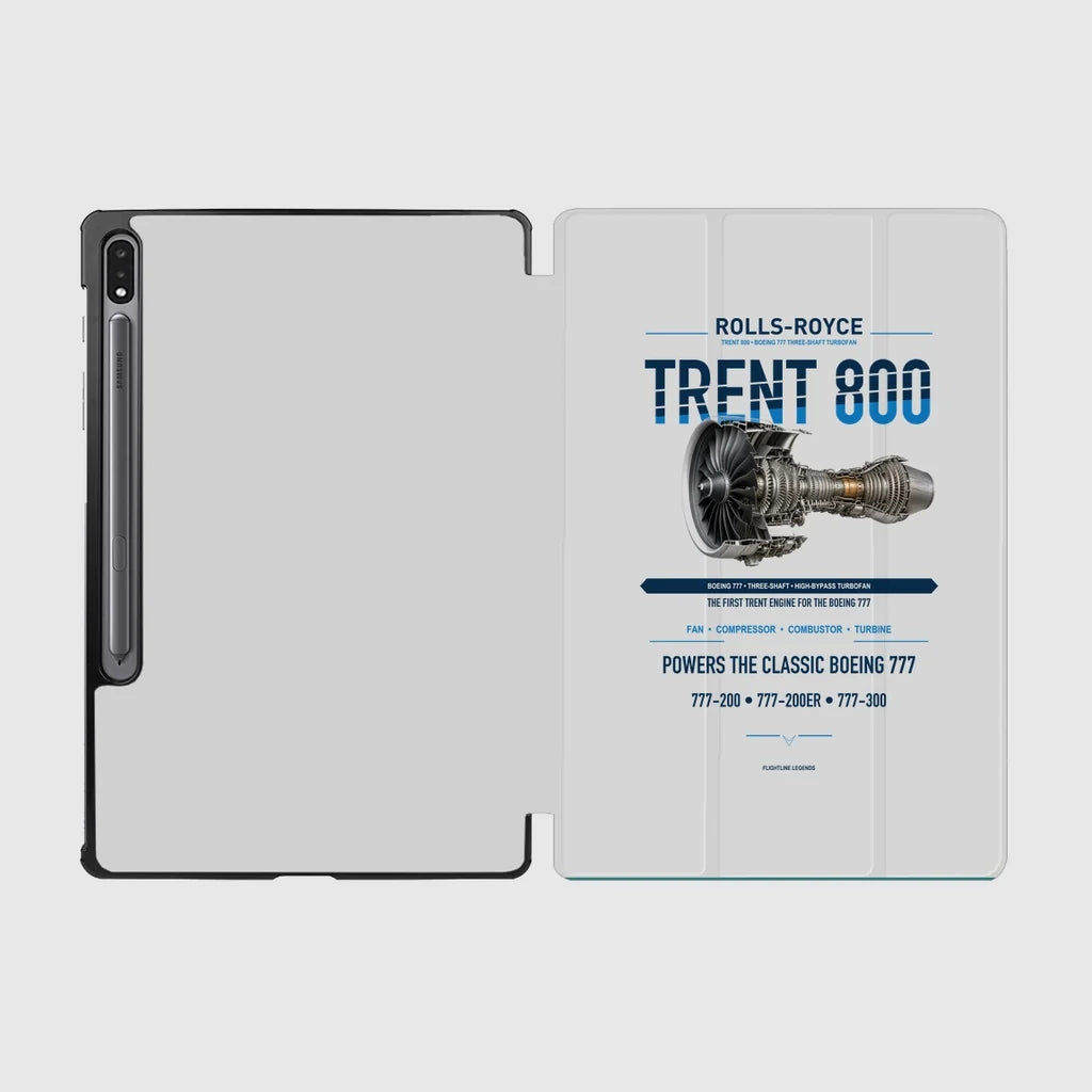 TRENT 800 design on light gray samsung tablet tablet case