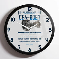 Thumbnail for CF6-80E1 design on light gray framed wall clock