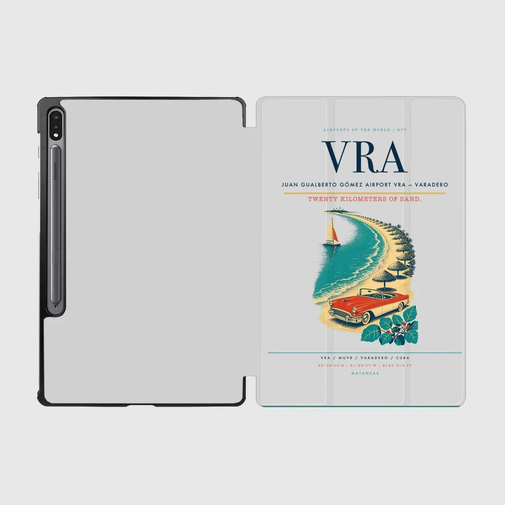 Juan Gualberto Gómez Airport (VRA) design on light gray samsung tablet tablet case