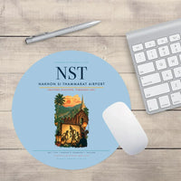 Thumbnail for Nakhon Si Thammarat Airport (NST) design on light blue round mouse pad