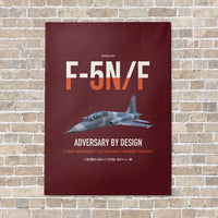 Thumbnail for F-5N F Adversary vertical canvas print - no frame - dark red background