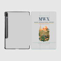 Thumbnail for Muan International Airport (MWX) design on light gray samsung tablet tablet case
