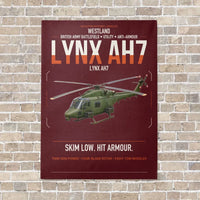 Thumbnail for Westland Lynx AH7 vertical canvas print - no frame - dark red background