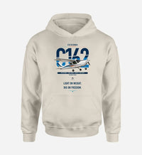 Thumbnail for Cessna 162 Skycatcher design on khaki double-side hoodie, single-side print