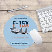 Thumbnail for F-15X Advanced Eagle Proposal Proven Airframe New Capacity design on light blue round mouse pad