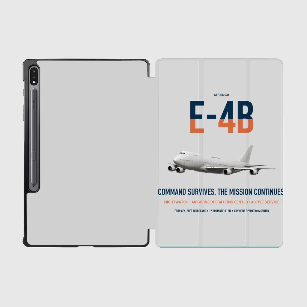 E-4B Nightwatch design on light gray samsung tablet tablet case