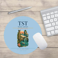 Thumbnail for Trang Airport (TST) design on light blue round mouse pad