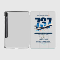 Thumbnail for Boeing 737-900ER design on light gray samsung tablet tablet case