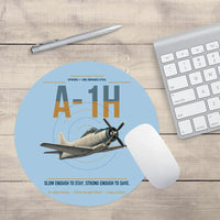 Thumbnail for A-1H Skyraider design on light blue round mouse pad
