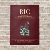 Thumbnail for Richmond International Airport RIC vertical canvas print - no frame - dark red background