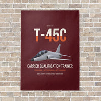Thumbnail for T-45C Goshawk vertical canvas print - no frame - dark red background