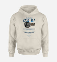 Thumbnail for CF34-10E design on khaki hoodie single side