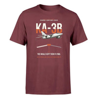 Thumbnail for KA-3B Skywarrior design on dark red double-side t-shirt, single-side print