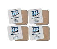 Thumbnail for Boeing 777-200LR design on light gray 4 pieces set coaster