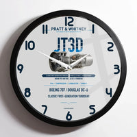 Thumbnail for JT3D design on light gray framed wall clock