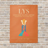 Thumbnail for Lyon-Saint Exupery Airport LYS - Canvas Framed - Orange