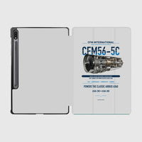Thumbnail for CFM56-5C design on light gray samsung tablet tablet case