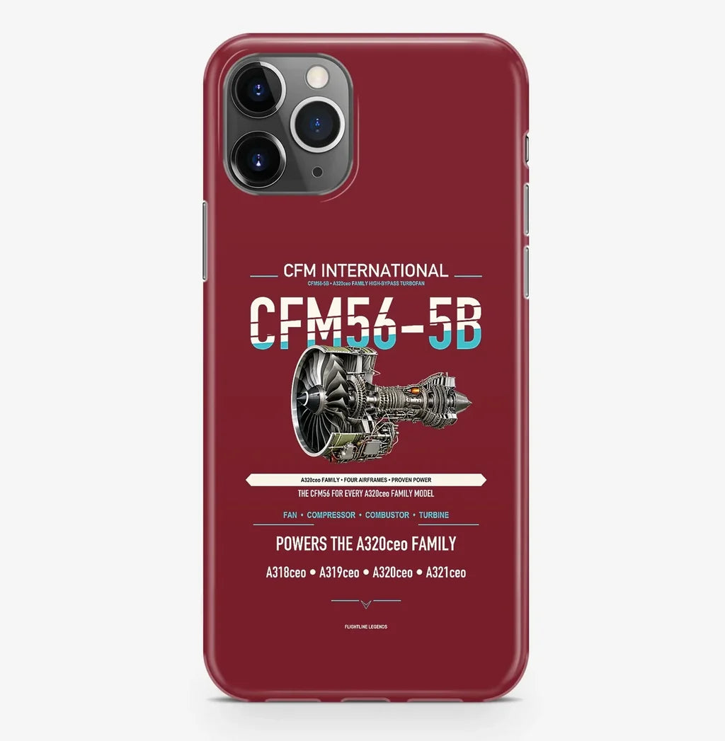 CFM56-5B Case ProMax design on dark red iphone case promax