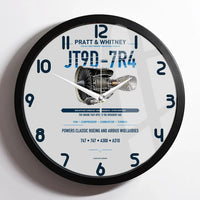 Thumbnail for JT9D-7R4 design on light gray framed wall clock