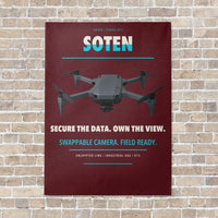 Thumbnail for ACSL SOTEN vertical canvas print - no frame - dark red background