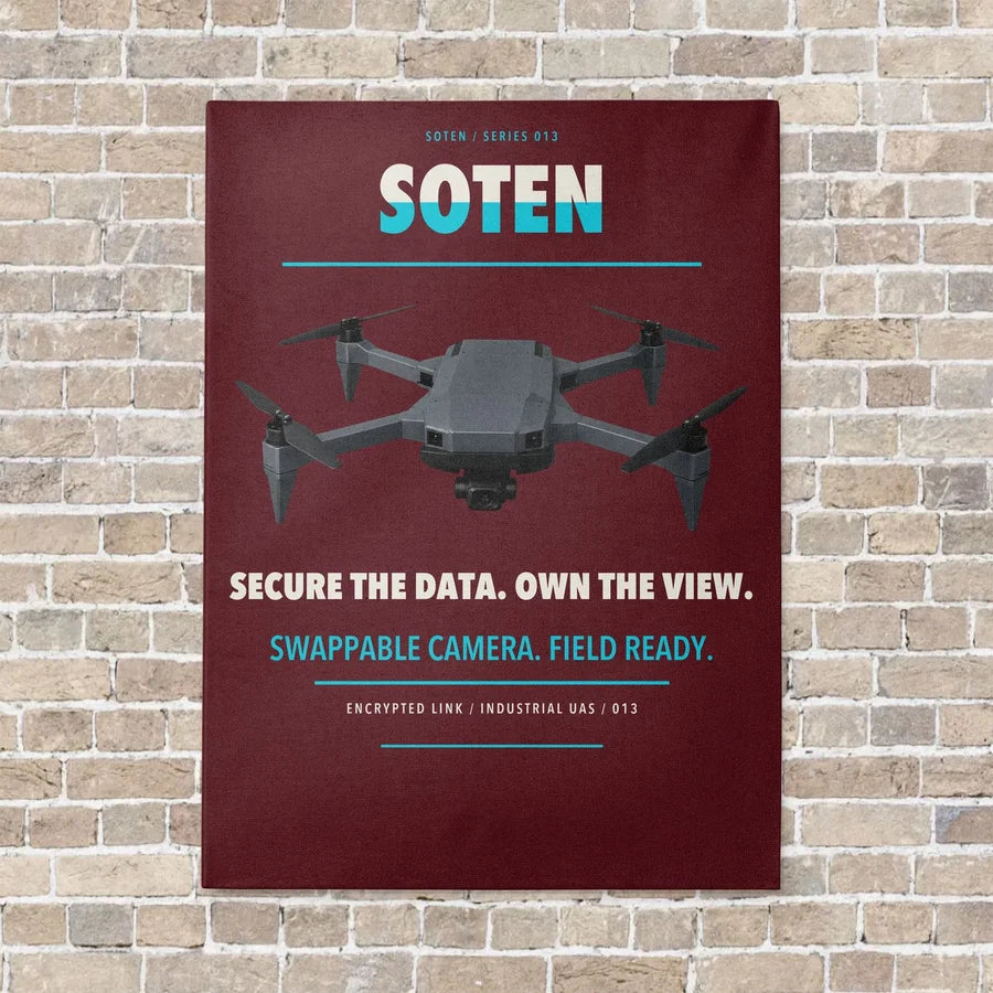ACSL SOTEN vertical canvas print - no frame - dark red background