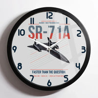 Thumbnail for SR-71A Blackbird design on light gray framed wall clock