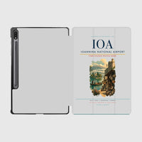 Thumbnail for Ioannina National Airport (IOA) design on light gray samsung tablet tablet case