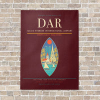 Thumbnail for Julius Nyerere International Airport DAR vertical canvas print - no frame - dark red background