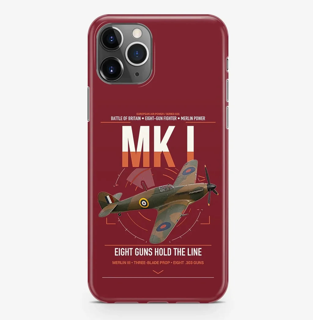 Hawker Hurricane Mk I design on dark red magsafe iphone case, for iPhone Pro Max