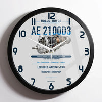 Thumbnail for AE 2100D3 design on light gray framed wall clock
