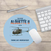 Thumbnail for Sud Aviation SE 3130 Alouette II design on light blue round mouse pad