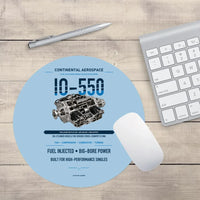 Thumbnail for IO-550 design on light blue round mouse pad