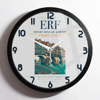 Thumbnail for Erfurt-Weimar Airport (ERF) design on light gray framed wall clock