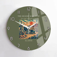 Thumbnail for VINTAGE G4151 - The Desert Mail Stop - Designed Wall Clocks design on greenarmy no-frame