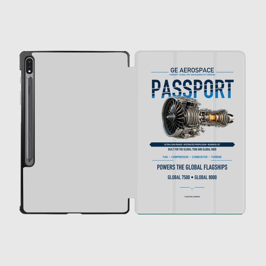 PASSPORT design on light gray samsung tablet tablet case