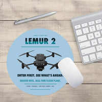 Thumbnail for BRINC LEMUR 2 design on light blue round mouse pad