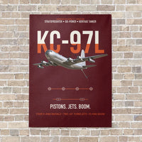 Thumbnail for KC-97L STRATOFREIGHTER vertical canvas print - no frame - dark red background