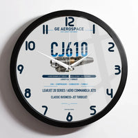 Thumbnail for CJ610 design on light gray framed wall clock