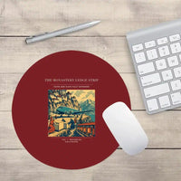 Thumbnail for VINTAGE G4341 - The Monastery Ledge Strip - Designed Mouse Pads design on darkred round